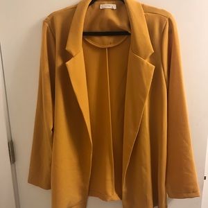 Lush Mustard Blazer